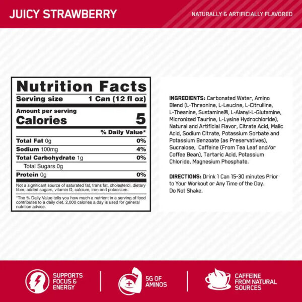 Alternative view of Amino Energy + Electrolytes Sparkling Optimum Nutrition