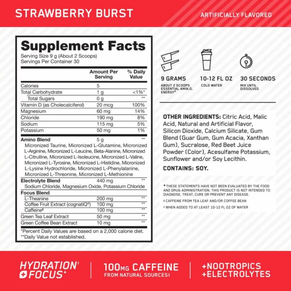 Alternative view of Amino Energy Hydration Optimum Nutrition