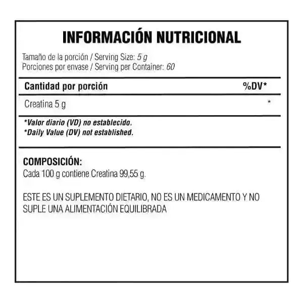 Alternative view of Creatine Micronized Vexus Supplements