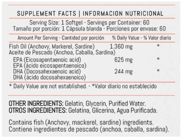 Alternative view of Fish Omega 3 1.360 mg Healthy America