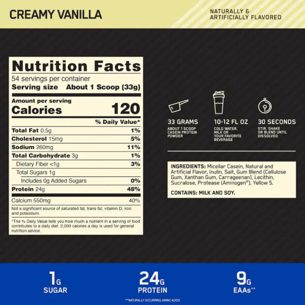 Alternative view of Gold Standard 100% Casein Optimum Nutrition