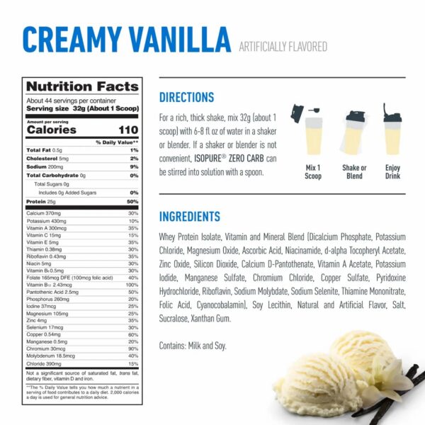 Alternative view of Isopure Zero Low Carb Isopure Company