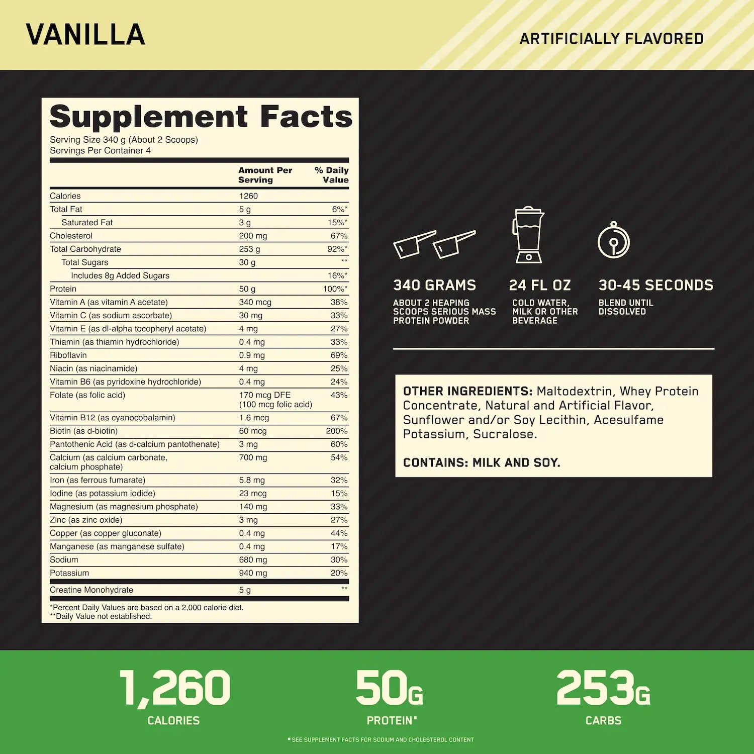 Serious Mass Optimum Nutrition - Imagen 2