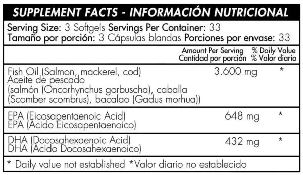 Alternative view of Fish Oil Omega 3 1.200 mg Healthy America